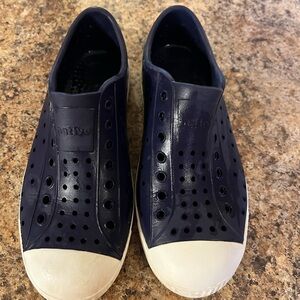 Native Kids Navy and White Water Shoes